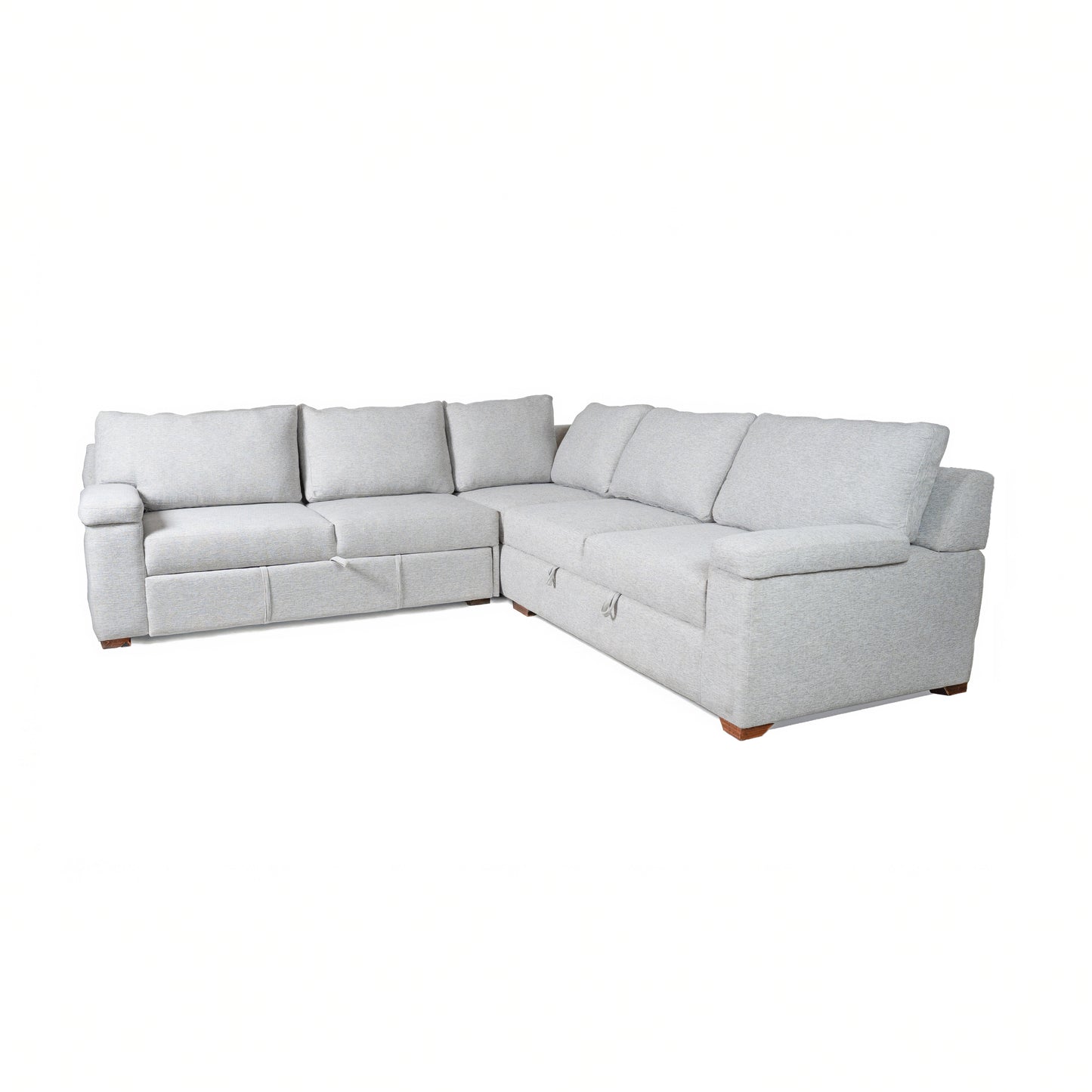 Sala esquinera Musseti con cama y baúl