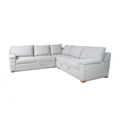 Sala esquinera Musseti con cama y baúl