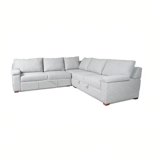 Sala esquinera Musseti con cama y baúl