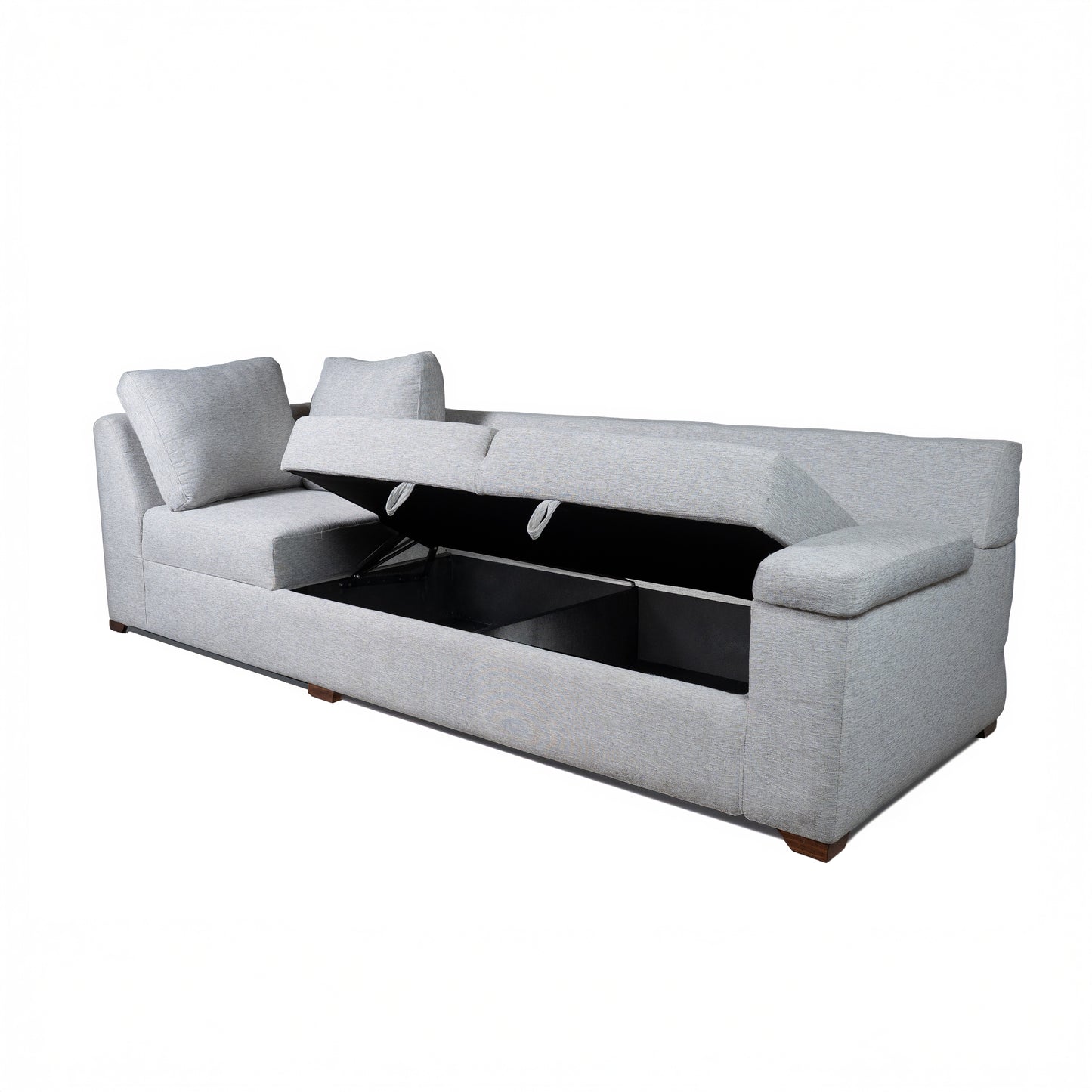 Sala esquinera Musseti con cama y baúl