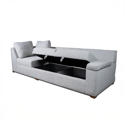 Sala esquinera Musseti con cama y baúl