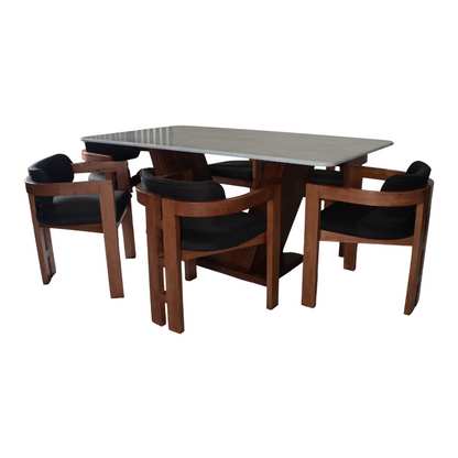 Mesa de mármol con sillas